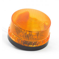 Schalter 2-polig 230V mit gelber LED Kontrollleuchte, Tiefe 25mm