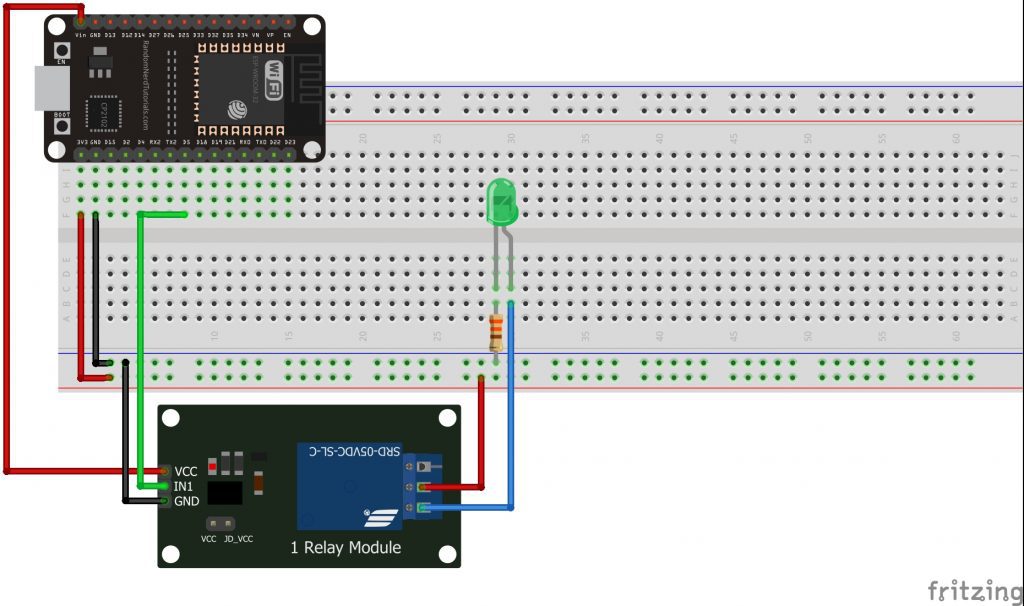 Schemat połączenia ESP32