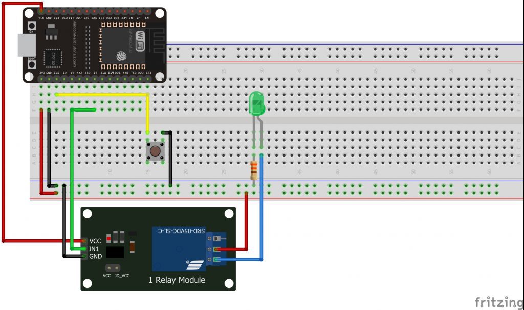 Schemat podłączenia ESP32