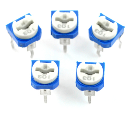 Einbaupotentiometer, liegend, 10kΩ - 5St.