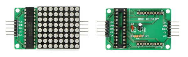 LED-Matrix 8x8 + Treiber MAX7219 - klein 32x32mm