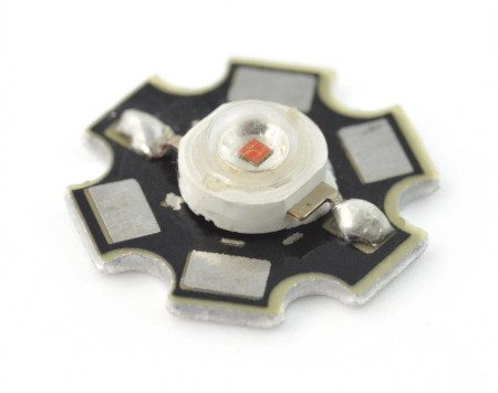 1 W IR Power LED Star - Infrarot 850 nm mit Kühlkörper