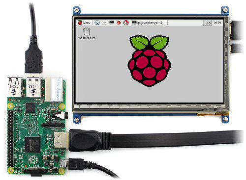 Ein Beispiel für die Verbindung des Bildschirms mit einem Raspberry Pi