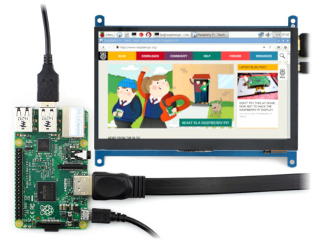 Ein Beispiel für die Verbindung des Bildschirms mit einem Raspberry Pi