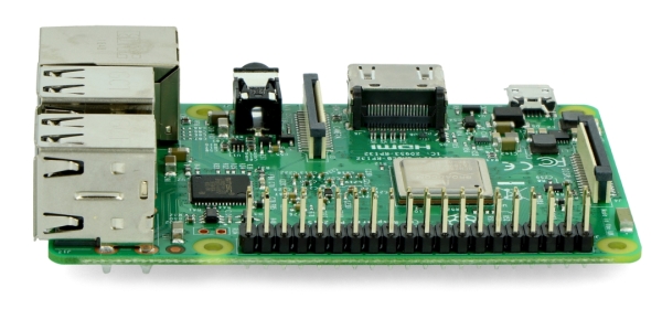 Raspberry Pi - Seitenansicht.