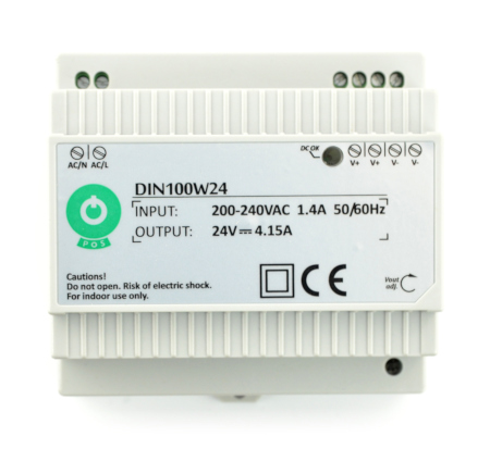 Netzteil DIN100W24 für eine DIN-Schiene - 24 V / 4,15 A / 100 W