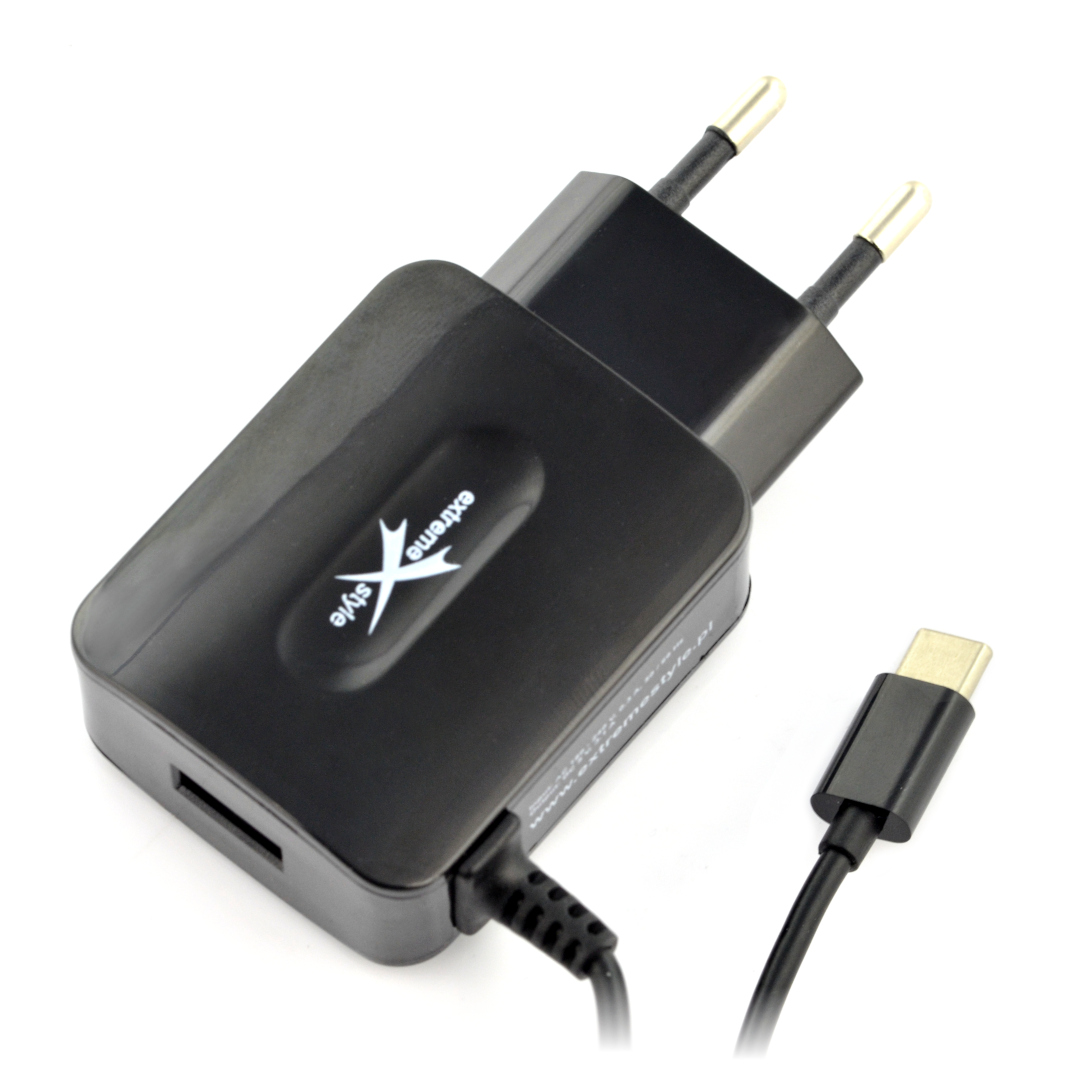 USB-C Stecker auf USB A Buchse mit Kabel schwarz 20cm, für USB-C, Ladegeräte