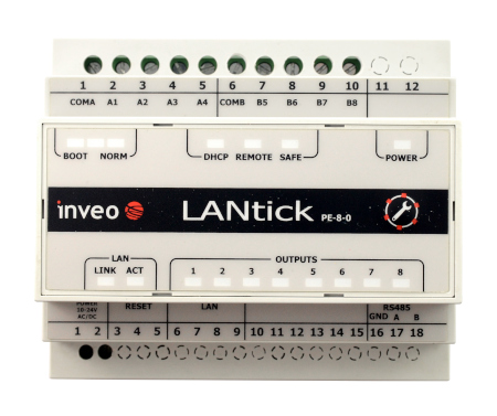 Inveo LanTick Pro PE-8-0 - IoT Relaismodul gesteuert über das Internet