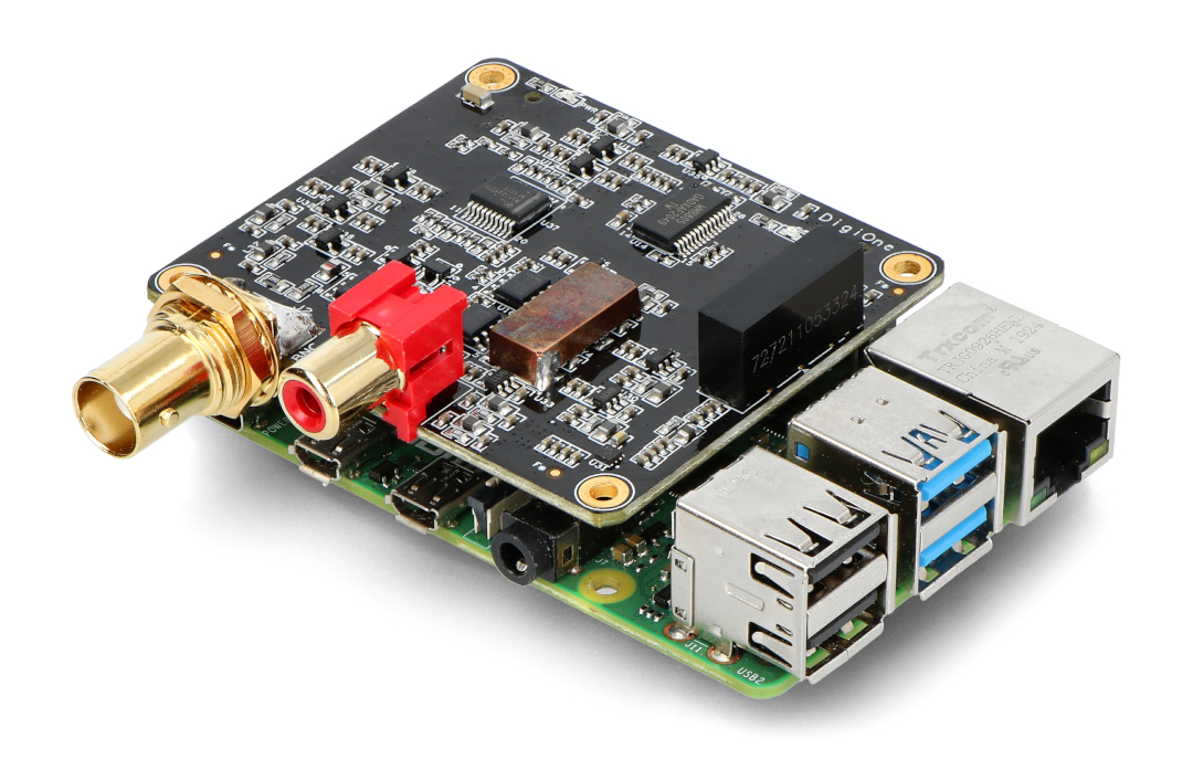 Allo DigiOne 1.3 - S / PDIF RCA BNC - Soundkarte für Raspberry Pi 4B / 3B +  / 3B / 2B