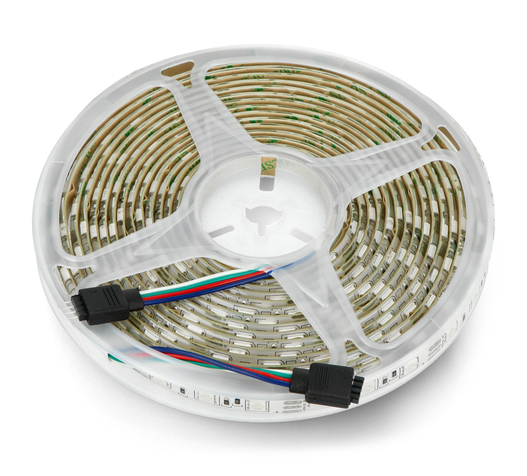 Set: LED-Streifen SMD5050 IP20 14,4 W, 60 LEDs / m RGB - 5 m