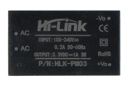 Zasilacz Hi-Link HLK-PM03 100V-240VAC / 3,3VDC - 1A