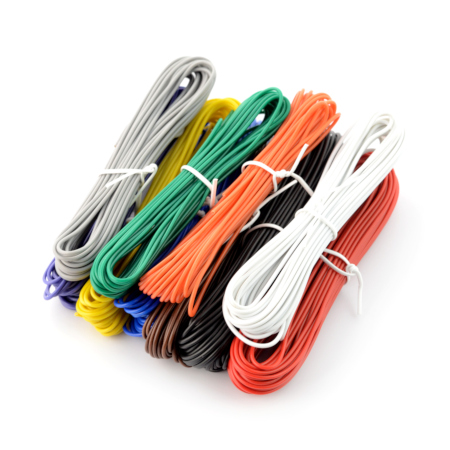 Velleman K / MOWM - Satz PVC / Volldrahtkabel - 10 Farben - 60 m.