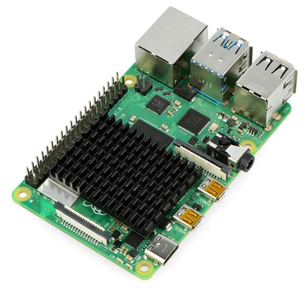 Kühlkörper 40x30x5mm für Raspberry Pi 4 mit Wärmeleitband - schwarz