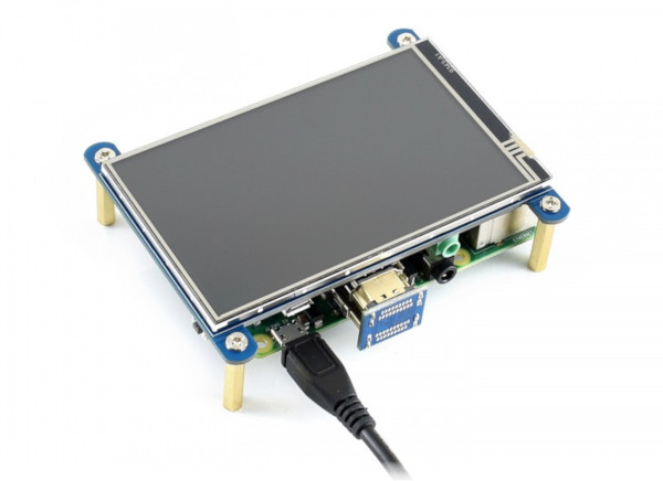 Das Gerät kommuniziert über den HDMI-Anschluss (Bild) und die GPIO-Pins (Touch)