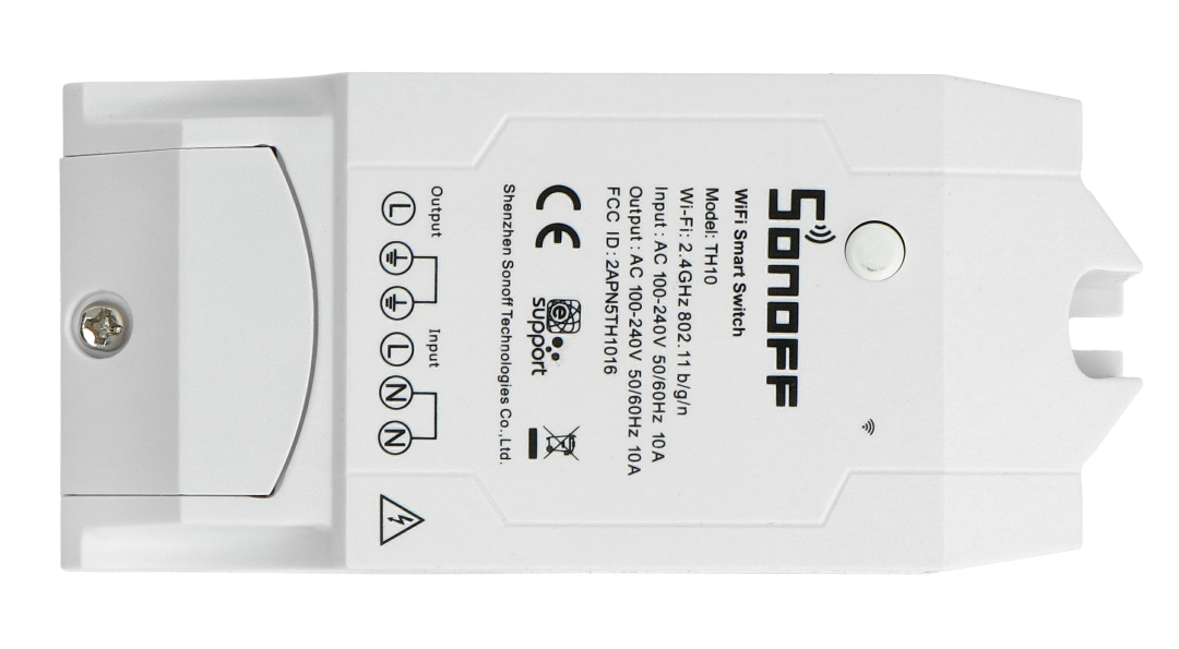 Sonoff TH10 - 230V Relais mit Temperatur- und Feuchtigkeitsmessung - WiFi  Android / iOS Schalter