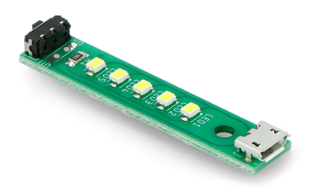 RGB-LED-Streifen 5 x USB 5 V Dioden - rund - Kitronik 35167