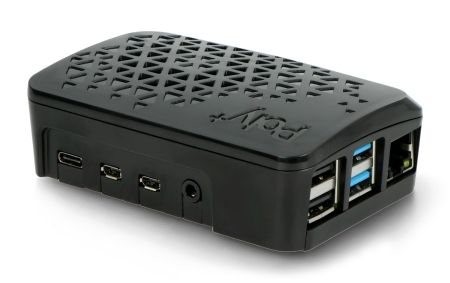Gehäuse für Raspberry Pi 4B - Argon Poly + belüftet mit einem Mini-Lüfter