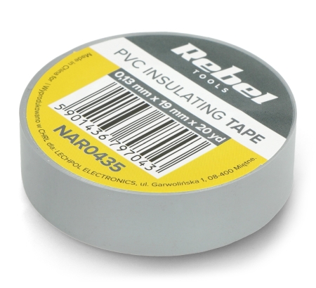 Isolierband Rebel 0,13x19mm x 18,2m grau