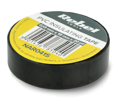 Isolierband Rebel 0,13x19mm x 18,2m schwarz
