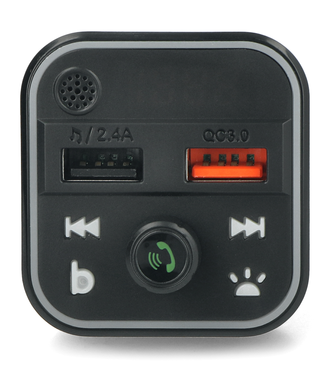 Bluetooth 5.0 Auto FM Transmitter, QC3.0 Drahtloser Bluetooth Adapter Auto  Musik Transmitter Kit mit Freisprech & 2 USB Autoladegerät