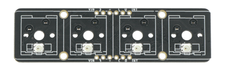 Die Platine verfügt über Anschlüsse in Form von Lötpads und einem STEMMA QT/Qwiic-Anschluss.