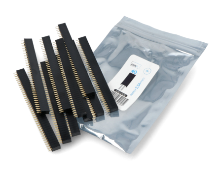 Goldstiftleiste 2x40 weiblich Raster 2,54mm - 10St. - JustPi