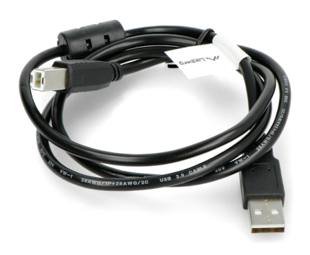USB A - B 2.0 Lanberg Kabel - mit Ferritfilter - schwarz 1m