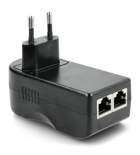 IPS PoE Steckeradapter - RJ45 - 48 V / 0,5 A / 24 W - schwarz