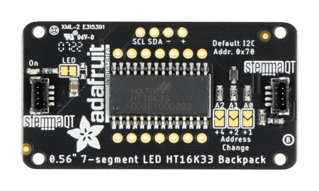 Adafruit-Rucksackkachel für die Segmentanzeige