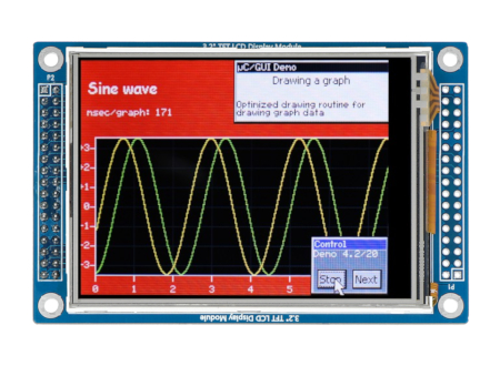 3,2'' 320 x 240 px LCD-Resistiv-Touch-Display - 262 K - Waveshare 16498