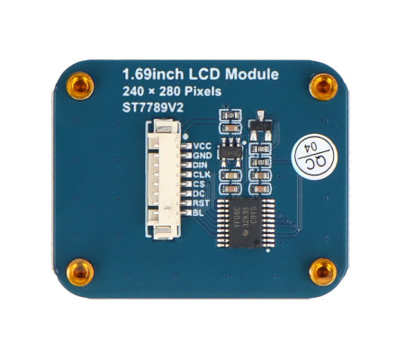 Wyświetlacz LCD IPS 1,69'' 240 x 280 px - SPI - 262K RGB - do Raspberry Pi, Arduino, STM32 - Seeedstudio 104990802