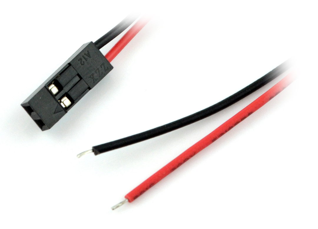 Kabelsatz mit 2-poliger Buchse, 2,54-mm-Raster - 40 cm - 5 Stk.