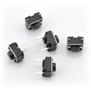 Tact Switch Tasten 6x6, 4.3mm THT mit vier Leitungen - 5 Stk