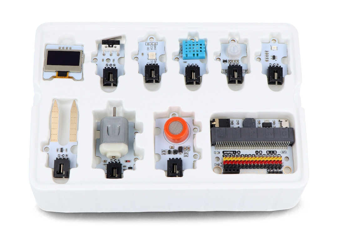 Der Bausatz funktioniert mit dem BBC micro:bit Modul