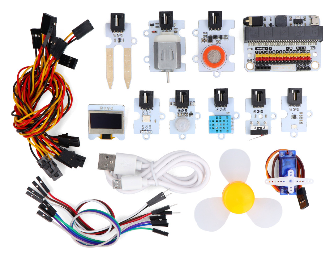 Das Kit enthält Komponenten, um interessante Projekte zu erstellen
