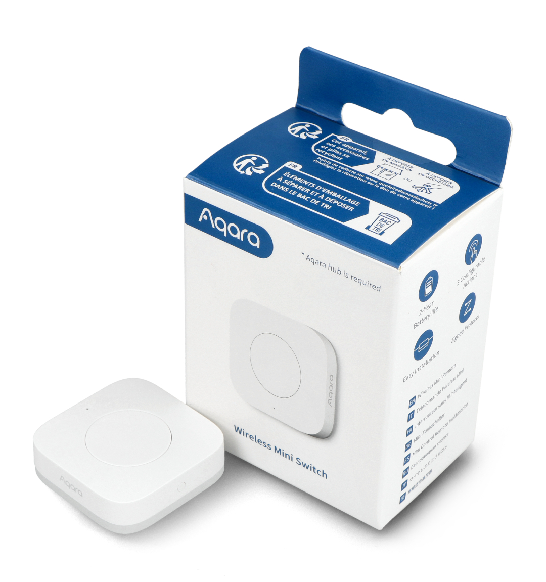 Aqara Wireless Mini Switch – intelligenter WLAN-Funkschalter – weiß –  WXKG11LM Botland - Robotikgeschäft