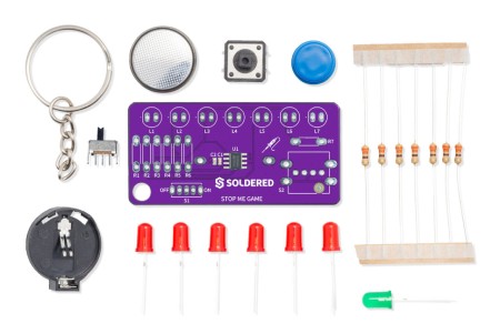 Stop Me game - zestaw edukacyjny do nauki lutowania - Attiny404 - Soldered 333138