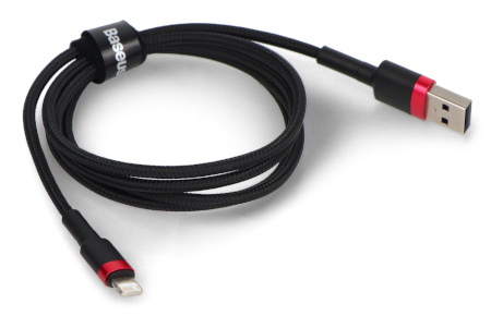 Baseus Cafule USB-A-Lightning-Kabel, schwarz und rot, 1 m