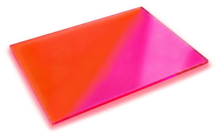 PMMA-Acrylplatte - 3 mm - 400 x 600 mm - Fluororange - 1 Stück