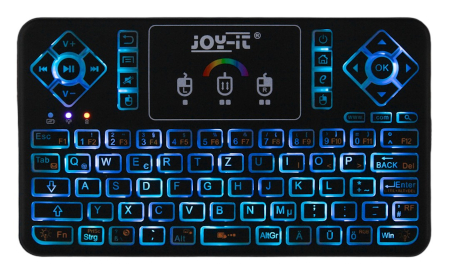 Tasta-Mini ist eine kleine drahtlose Tastatur, die eine komfortable Bedienung von Multimedia-Geräten und eingebetteten