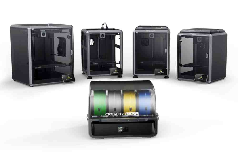 Das Creality CFS-C ist ein intelligentes Filamentzuführungssystem, das zur Aufrüstung kompatibler 3D-Drucker der K1-Serie