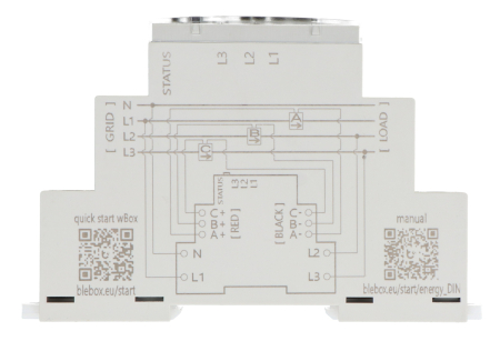 BleBox energyMeter DIN - ein-/dreiphasiger bidirektionaler WLAN-Energiezähler