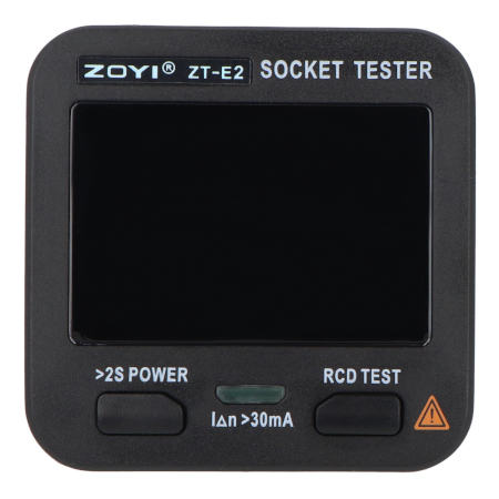 230-V-Netzsteckdosenprüfer mit FI-Schutzschalter, NCV und Spannungsmessung – ZOYI ZT-E2