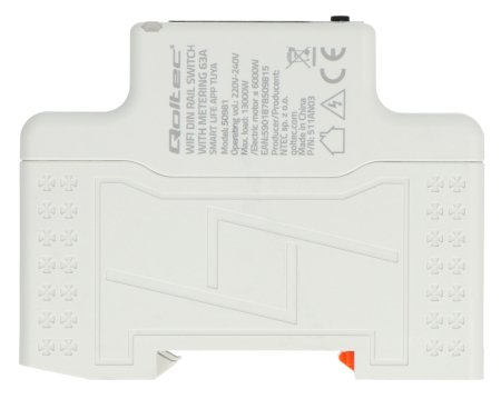 Einphasen-Energieverbrauchszähler für DIN-Schiene - 63 A - WiFi Tuya - Qoltec 50981